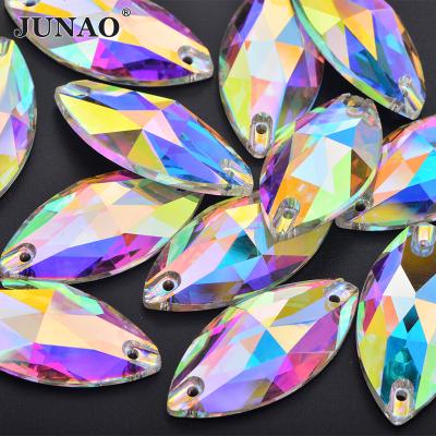 China Good Quality Flatback ab Crystal Stones Sew On Strass Sewing Flatback Glass Rhinestones For Clothing Sewing for sale