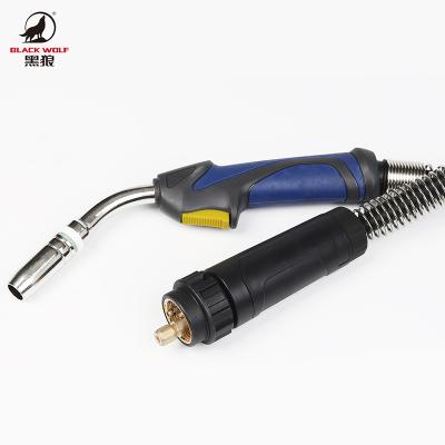 China ECU BLACK WOLF 25AK Gas Cooled MIG Welding Gun Compatible For Binzel Euro Type for sale