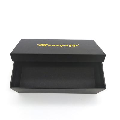 China Wholesale Disposable Paper Box Black Packaging Cardboard Box Hard Lid And Bottom Gift Box for sale