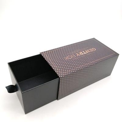 China Disposable Luxury Custom Paper Cardboard Cosmetic Box Sliding Gift Packaging Box Rectangle Drawer Box for sale