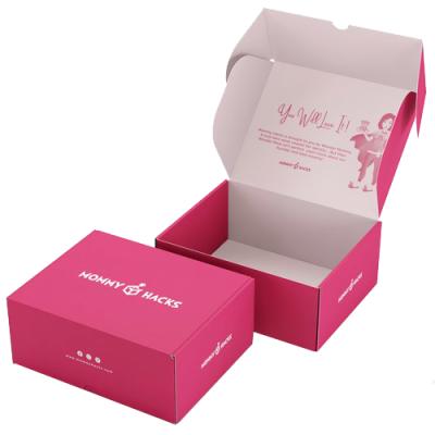 China 100% Recyclable Disposable Eco-friendly Cosmetic Packaging Box Gift Shipping Cardboard Corrugated Cardboard Box For Clothing for sale