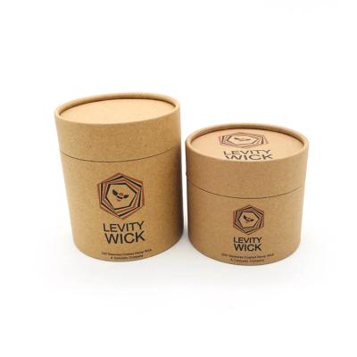 China Disposable Eco Friendly Custom Brown Round Kraft Paper Food Tea Paper Tube Cylinder Box Paper Tube Packaging Box for sale