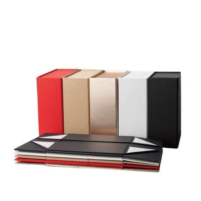 China Luxury Disposable Stock Flat Pack Shoe Packing Cartons Folding Cardboard Paper Apparel Gift Box for sale