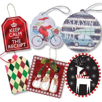 China Christmas Gift Tags Personalized Custom Wedding Product Tag Paper Assortment Vintage Christmas Gift Tags for sale