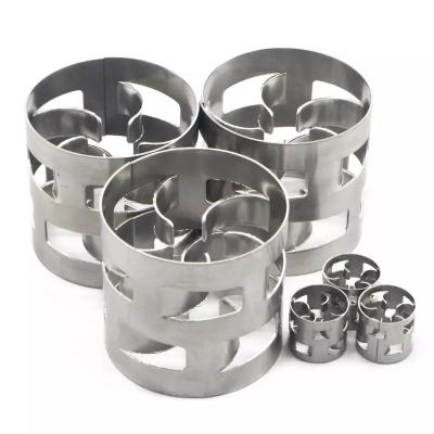 China SS304 316 Super Raschig Ring Packing Stainless Steel Pall Rings For Water Treatment for sale