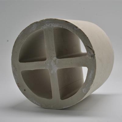 China Ceramic Cross Partition Ring Tower Filter Media Ceramic 50mm 80mm 100mm for sale