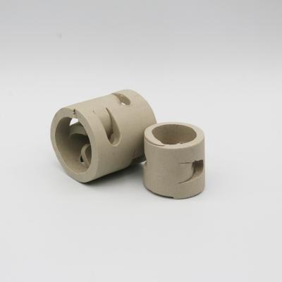 China 16mm 25mm 38mm 50mm Acid Resistant Ceramic Pall Ring Column Packing for sale