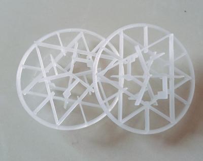 China Plastic Snowflake Ring Column Packing 90mm For HCl Absorption In Various Processes for sale