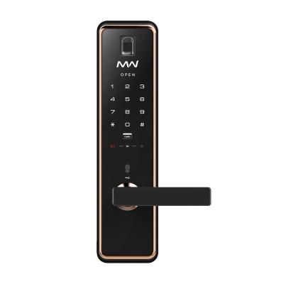 China Handle Security Digital Lock Home Apartment Ttlock Fingerprint Smart Biometric Door Locks MW-380F for sale