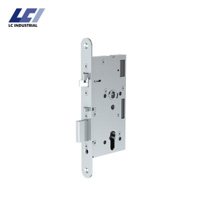 China OEM&ODM SUS304 Hardware Round/Square Door Front Entry Front Plate Round Standard European Style Square Front Plate Self-Locking Lockcase for sale