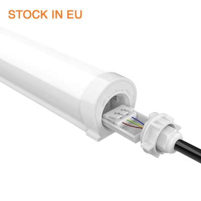 China Warehouse inventory in Germany 18w ip65 waterproof led triproof lights bilateral connection for sale