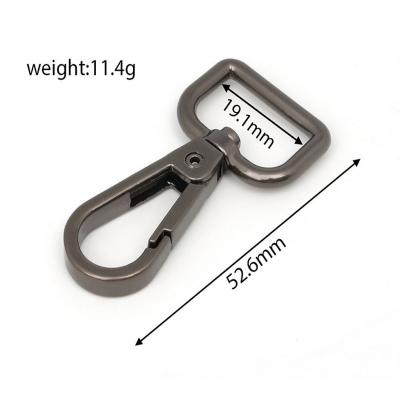 China Metal Automatic Purse Key Carabiner Snap Dog Hook Clasp, Spring Swivel Bag Clasp for sale