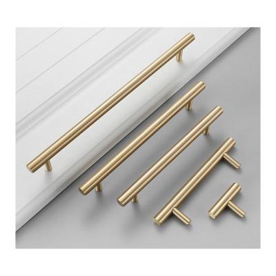 China Automatic Wholesale Wardrobe Pure Copper Handles Solid Brass Nordic Style Drawer Handles for sale