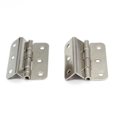 China Furniture Automatic Cabinet Iron Bending Hinge , Wooden Box Hardware Support , Three Times Six Hole Hinge for sale