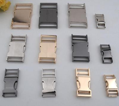 China The automatic side release bag buckle, ride metal buckles, metal bag buckle for sale