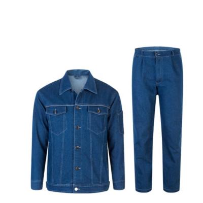 China 2 pcs set wholesale men quick and wms cotton jeans work suit for sale