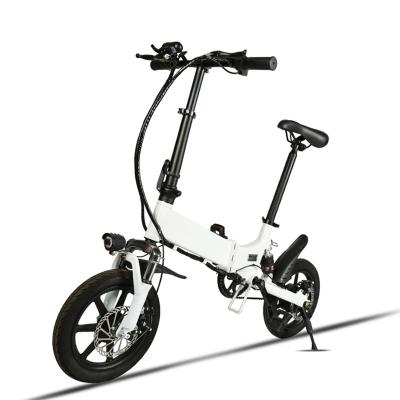 China Popular Ebike 250W 16 Inch Tire Speed ​​36V 5.2AH Lithium Battery LCD Display Folding Aluminum Single Disc Brake Foldable Electric Bike for sale