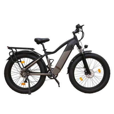 China Aluminum Alloy 26 Inch 7 Speed ​​Fatbike 750W 48V 15AH Lithium Battery Aluminum Alloy eBike Double Disc Brake High Quality Fat Tire Electric Bike for sale