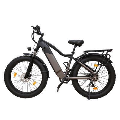 China Aluminum Alloy 7 Speed ​​750W 48V 15AH Lithium Battery Fat Bike LED Light eBike Disc Brake Dual 26 Inch Fat Tire Electric Bike for sale