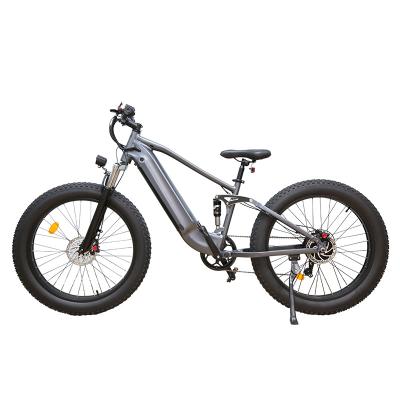 China 750W 48V 15AH Aluminum Alloy Lithium Battery Fat Bike LED Light eBike Hydraulic Disc Brake Tire Dual 26 Inch Electric Fat Bike for sale