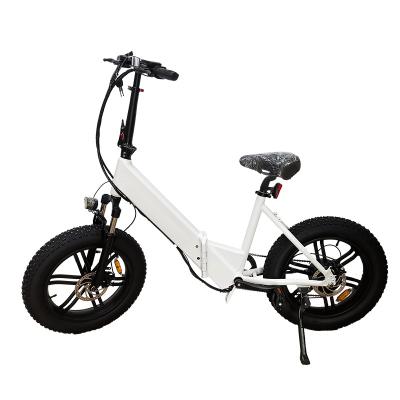 China Aluminum Alloy 20 Inch E Tire 7 Speed ​​500W 750W 48V 10AH Lithium Alloy Disc Brake Folding eBike City Aluminum Urban Electric Fat Bike for sale