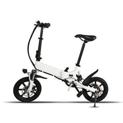 China City Folding Ebike 14 Inch Speed ​​36V 5.2AH Lithium Battery Aluminum Alloy LCD Display Disc Brake Single City E Folding Fat Tire 250W Electric Bike for sale