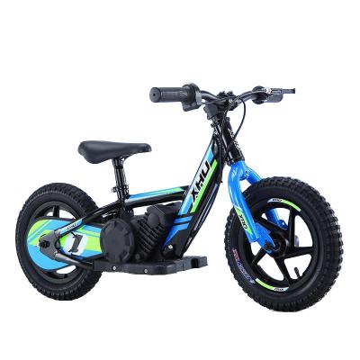 China Single Speed ​​Aluminum Alloy 12 Inch Tire 80W 24V 2.6AH Lithium Battery Child Mini Ebike Band Brake Aluminum Alloy Small Electric Bicycle for sale