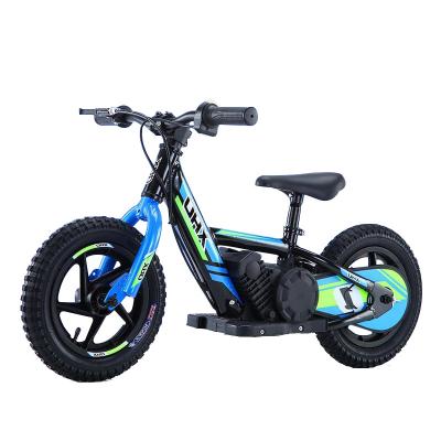 China Aluminum Alloy 12 Inch Tire 80W 24V 2.6AH Mini Child eBike Lithium Battery Speed ​​Band Brake Single Electric Bike Children Aluminum Alloy Small E Bike Children for sale