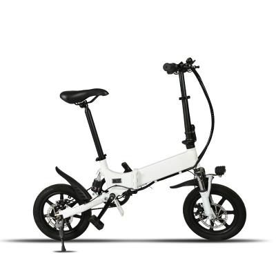 China Single City Folding Ebike 14inch Tire Speed ​​250W Motor 36V 5.2AH 7.8AH Lithium Battery Aluminum Alloy LCD Display Disc Brake Electric Foldable Bike for sale