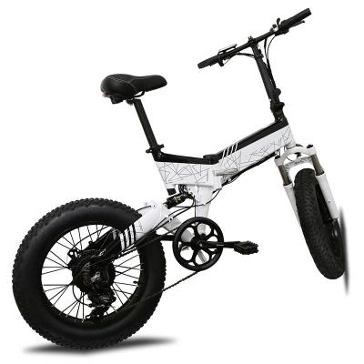 China Aluminum Alloy 7 Speed ​​Hub Motor 48V 13AH Lithium Battery Aluminum Alloy City E Bike Ebike 750 Watt 20 Inch Folding Fat Tire Electric Bike for sale