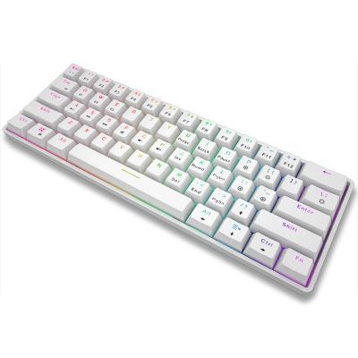 China Gaming Radio And 61 Key Type-C Dual-Use Cable Mini Rgb Mechanical Keyboard For Tablet PC Charging Game for sale