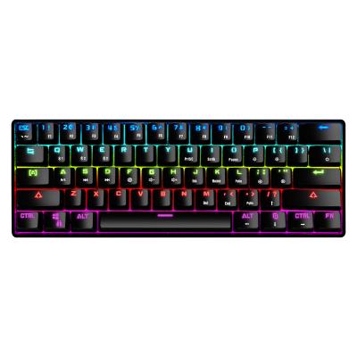 China K28 Rechargeable Dual Mode Wireless Gaming 61key Mechanical Keyboard With RGB Light for sale