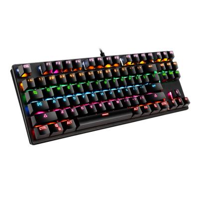 China Waterproof Mode RGB Backlight Mechanical Gaming Keyboard 87Keys USB Gaming PC Keyboard Teclado Gamer for sale