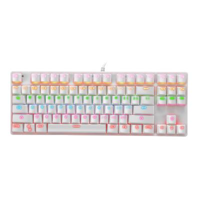 China Waterproof Mechanical Games Laptop Keyboard 87 Keys RGB Gaming Keyboard With Multimedia Function Keys for sale