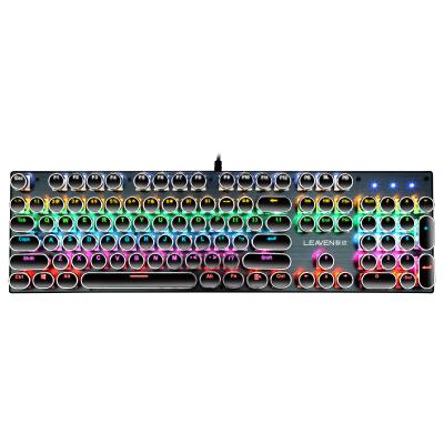 China K660 Anti-ghosting Mechanical Keyboard Multi-Function USB Wired Backlight Computer 104 Keys Gaming Pink PUNK Keyboard for sale