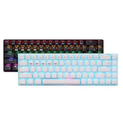 China Mini Slim K28 Backlit Led Wireless Mouse And Keyboard 68 Keys Gaming Plug And Play Popular Mechanical RGB Rainbow Color for sale