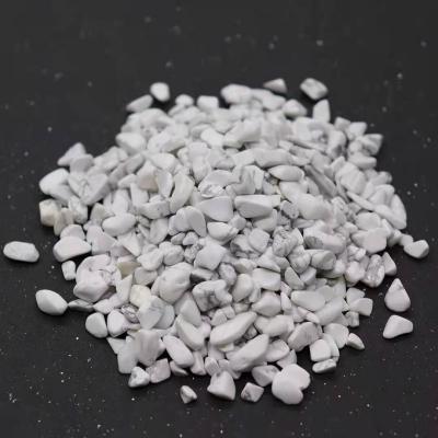 China Europe Natural Semi-precious Stone Crystal White Turquoise Polished Crystal Rolling Stone Opens Aquarium Stone for sale