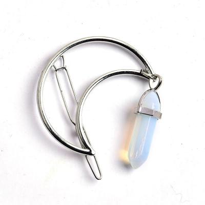 China All Ages Wholesale Gift Mineral Hair Ornaments DIY Hair Jewelry Natural Crystal Opal Quartz Hair Ornaments For Women for sale