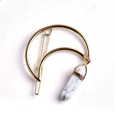 China All Ages Wholesale Women Crystal Hair Accessories White Turquoise Natural Quartz Headdress Gift DIY Jewelry Mineral Hair Accessories for sale