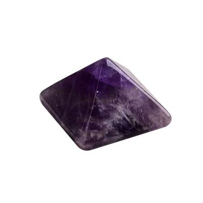 China Wholesale Europe 30mm pyramid crystal centerpieces amethyst pyramid reiki natural crystal stone crafts healing for sale