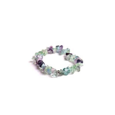 China Exquisite Hot Selling High Quality Natural Crystal Bangle Green Fluorite Gravel Bracelet for sale