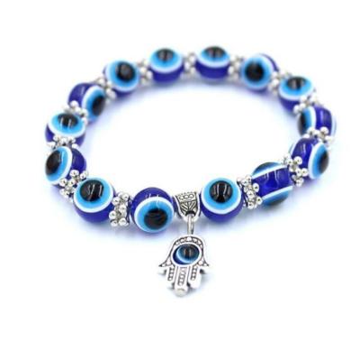 China Anti-fatigue Devil's Eye Mens Womens Blue Eye Bracelet Turkish Religious Charm Evil Eye Beaded Bracelet for sale