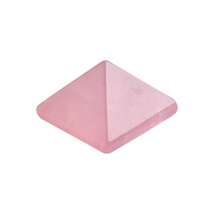 China Europe Wholesale Home Decoration Natural Healing Stone Crystal Crafts Classic Ornaments 30mm Crystal Pyramid Rose Quartz Pyramid Reiki for sale