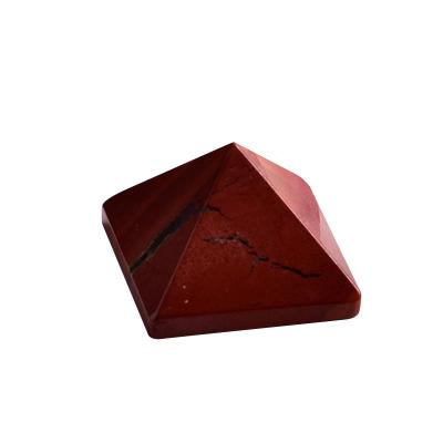 China Europe Wholesale Home Decoration Natural Healing Stone Crystal Crafts Classic Ornaments 30mm Crystal Pyramid Red Jasper Pyramid Reiki for sale