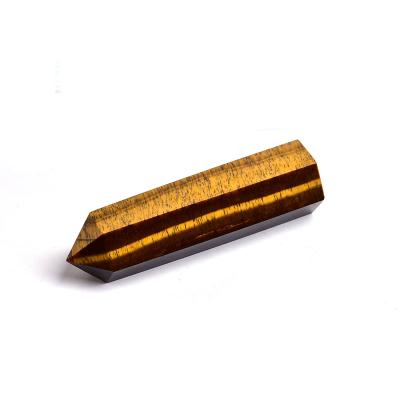 China Wholesale Natural Stone Tiger Eye Stone Crystal Tower from Europe Crystal Wand Natural Gem Healing Healing Crystal Point Quartz Wand for sale