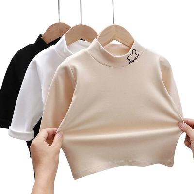 China 100% Breathable Soft Heavy Soft Fake Neck Kids T-shirts Babies T Shirts Cotton Anti-Shrink Long Sleeve Anti-Shrink T-Shirts for sale