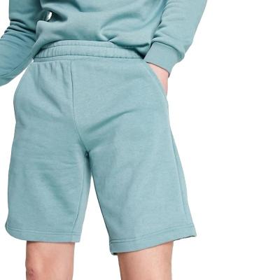 China 100% Cotton Streetwear Anti Wrinkle Workout Shorts Elastic Waist White Men Gym Shorts for sale