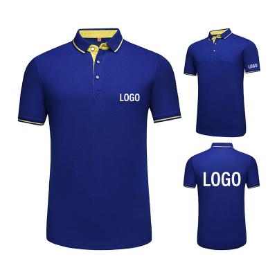 China High Quality Custom Cotton Sleeve Anti Wrinkle Tee Anti Wrinkle Short Sleeve Polo Shirts Fashion Collar Jacquard Polo T-Shirt for sale