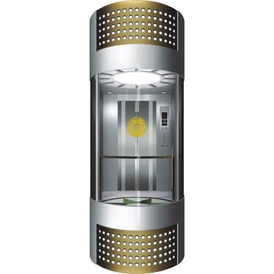 China Glass Sightseeing Passenger Elevator With Good Safety VVVF Elevator Control System for sale