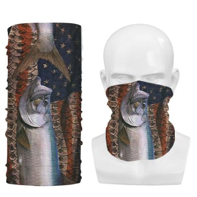 China Tube Fish Design Multifunctional Outdoor Recycling Fishing Seamless Bandanas Shape Outdoor Sports Bandanas for sale